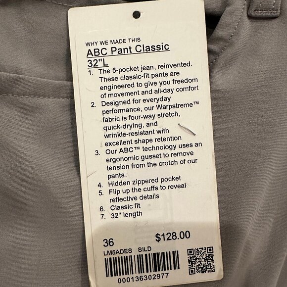 Lululemon ABC Classic-Fit 5 Pocket Pant 32L Warpstreme (hemmed; see description) - Picture 4 of 7